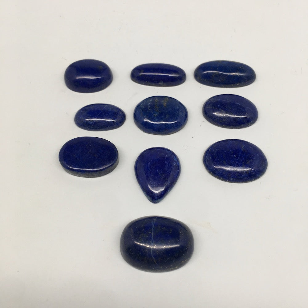 295cts, 10pcs,Natural Oval Shape Lapis Lazuli Cabochons @Afghanistan,Lot116