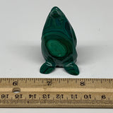 64.3g, 2.5"x1.2"x0.7" Natural Solid Malachite Penguin Figurine @Congo, B7371