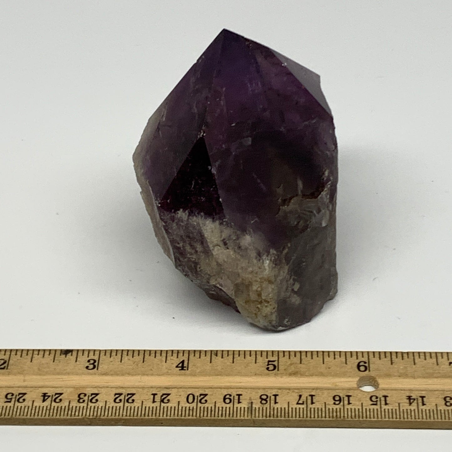 361.3g,3.2"x2.9"x2.1", Amethyst Point Polished Rough lower part Stands, B19060