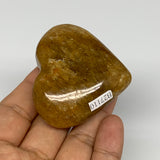 88g, 2"x2.2"x0.9", Natural Golden Quartz Heart Small Polished Crystal, B27110