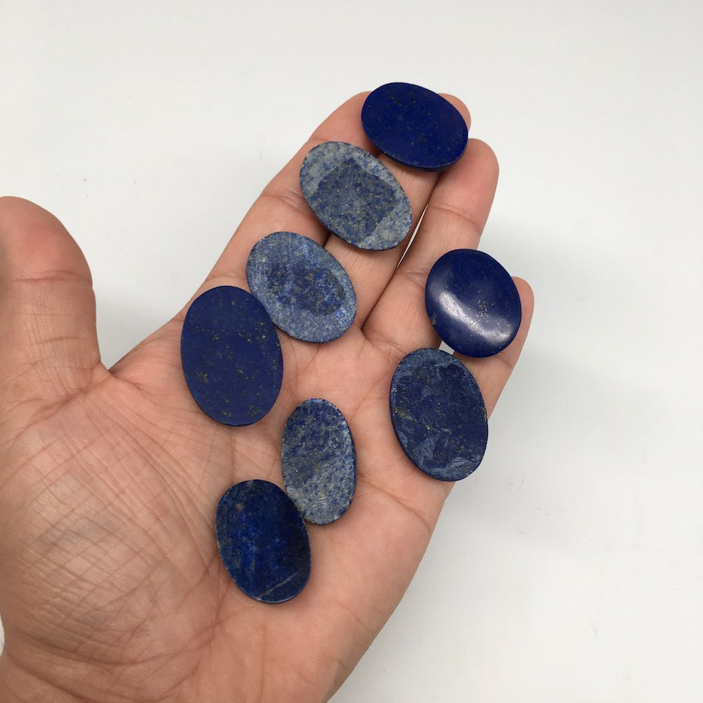 325cts, 8 pcs,Natural Oval Shape Lapis Lazuli Cabochons @Afghanistan,Lot118 - watangem.com