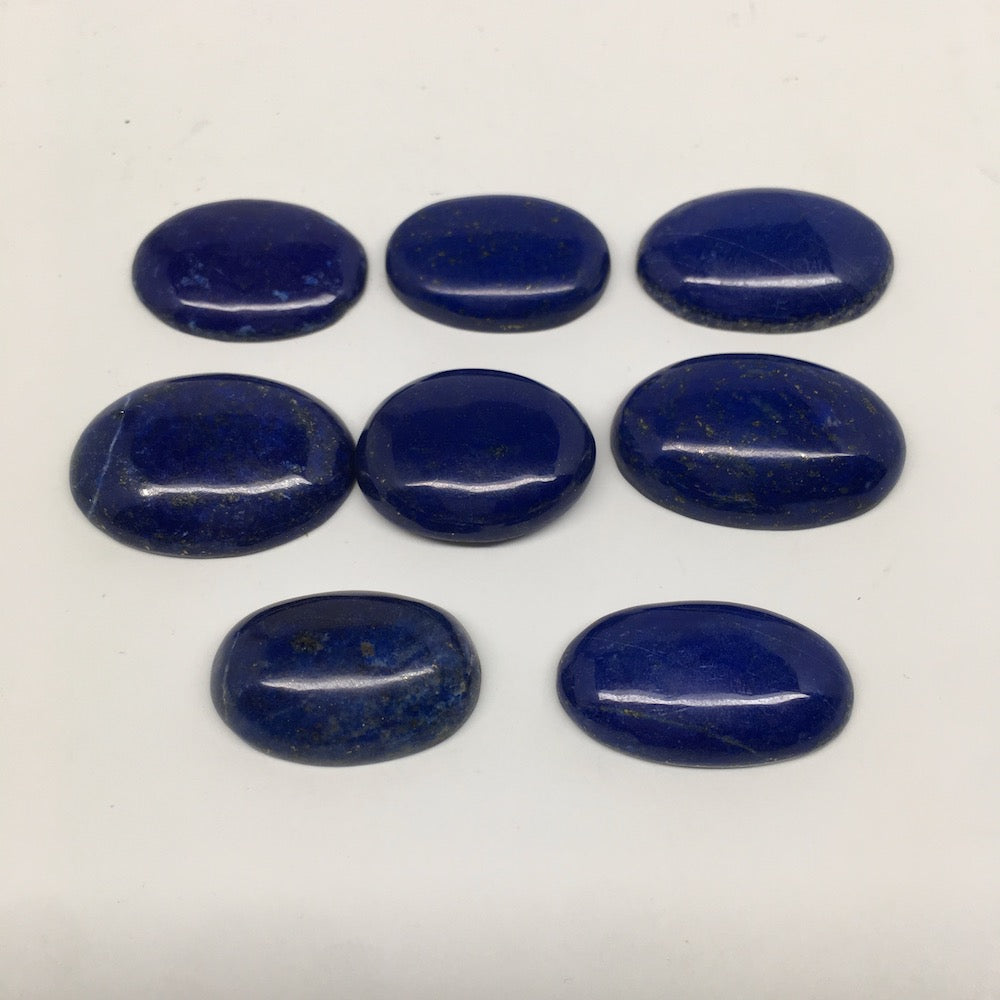 325cts, 8 pcs,Natural Oval Shape Lapis Lazuli Cabochons @Afghanistan,Lot118 - watangem.com