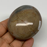 136.1g, 2.5"x2.1"x1.2" Polychrome Jasper Palm-Stone Reiki @Madagascar, B24516