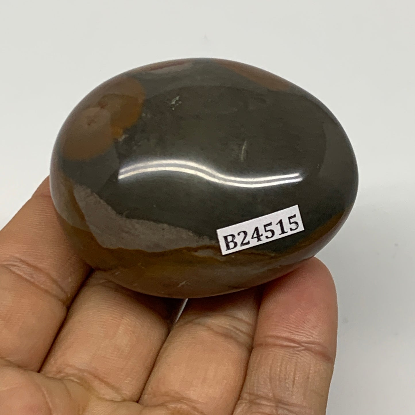 108.2g, 2.2"x1.8"x1.3" Polychrome Jasper Palm-Stone Reiki @Madagascar, B24515