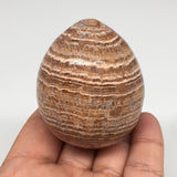 166.3g, 2.3”x 1.9” Natural Banned Aragonite Polished Egg from Morocco, MF3285