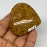 81g, 2"x2.1"x0.9", Natural Golden Quartz Heart Small Polished Crystal, B27112