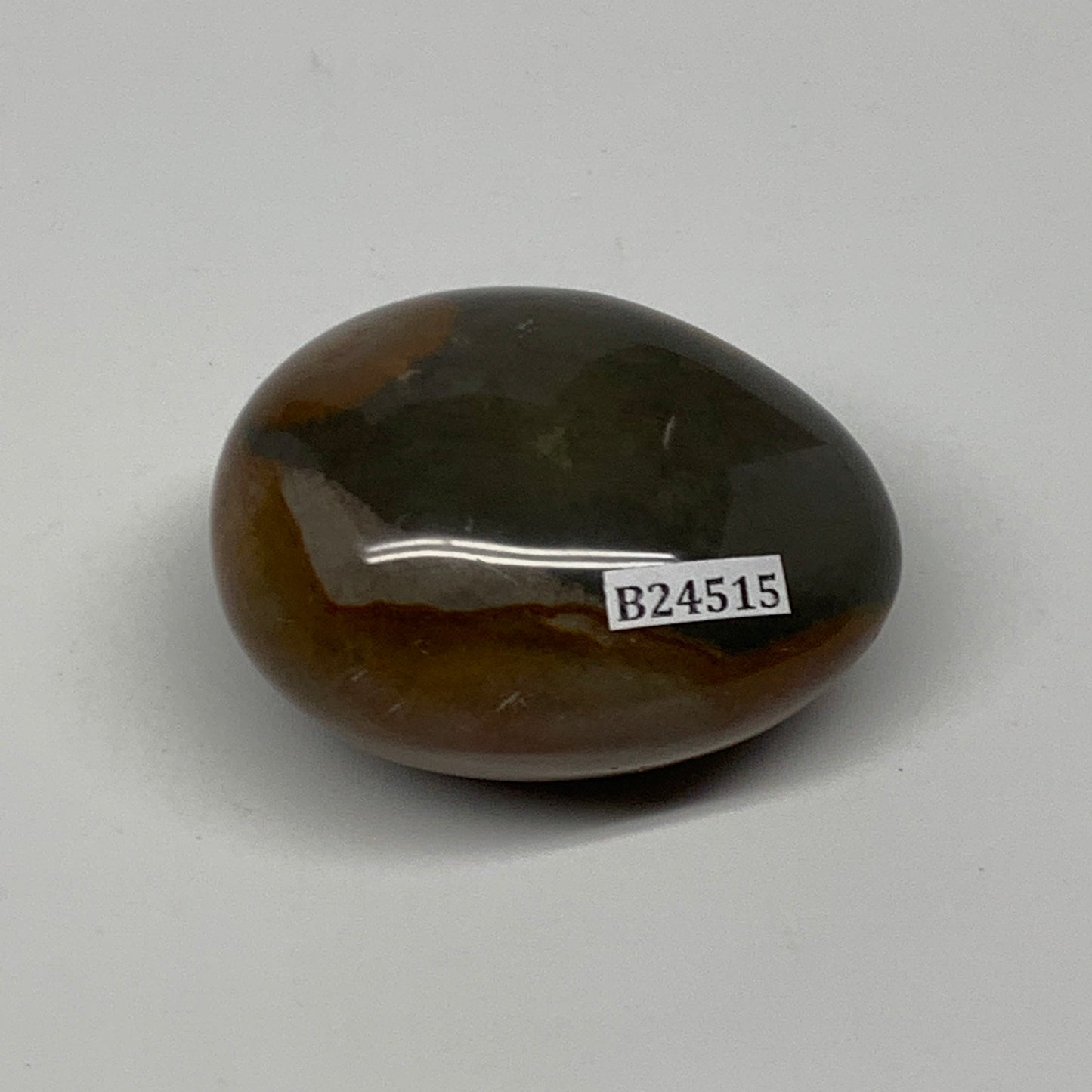 108.2g, 2.2"x1.8"x1.3" Polychrome Jasper Palm-Stone Reiki @Madagascar, B24515