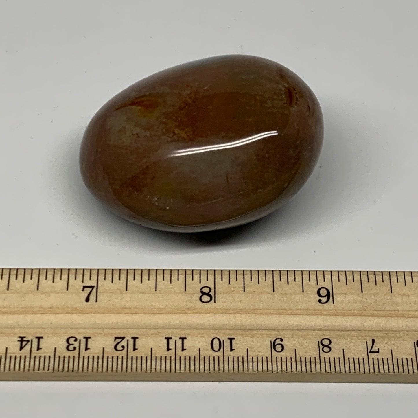 108.2g, 2.2"x1.8"x1.3" Polychrome Jasper Palm-Stone Reiki @Madagascar, B24515