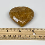 81g, 2"x2.1"x0.9", Natural Golden Quartz Heart Small Polished Crystal, B27112