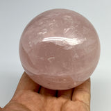 570g,2.9"(75mm) Rose Quartz Sphere Gemstone @Madagascar,Healing Crystal,B20645