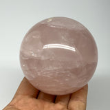 570g,2.9"(75mm) Rose Quartz Sphere Gemstone @Madagascar,Healing Crystal,B20645