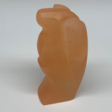 450g, 4.7"x2.5"x2.1"" Orange Selenite (Satin Spar) Angel Crystal @Morocco,B9360
