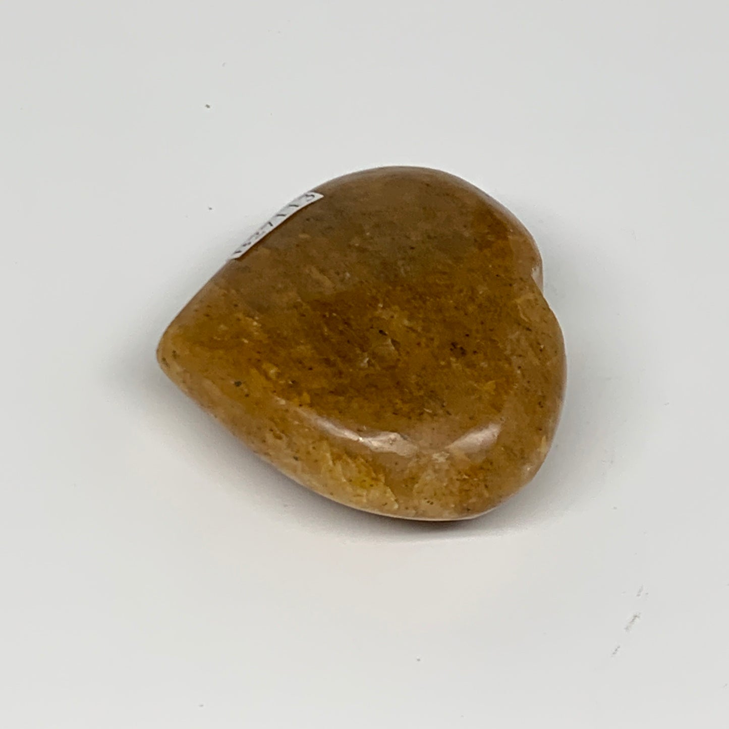 77.6g, 1.9"x2.1"x0.9", Natural Golden Quartz Heart Small Polished Crystal, B2711