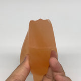 450g, 4.7"x2.5"x2.1"" Orange Selenite (Satin Spar) Angel Crystal @Morocco,B9360