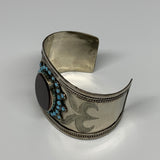 1.8" Vintage Reproduced Carnelian Turkmen Cuff Bracelet Tribal Small Round,B1335