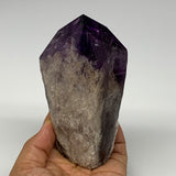 520g,5.1"x2.6"x2.1", Amethyst Point Polished Rough lower part Stands, B19065