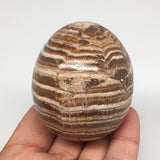 235.5g, 2.5”x 2.1” Natural Banned Aragonite Polished Egg from Morocco, MF3288