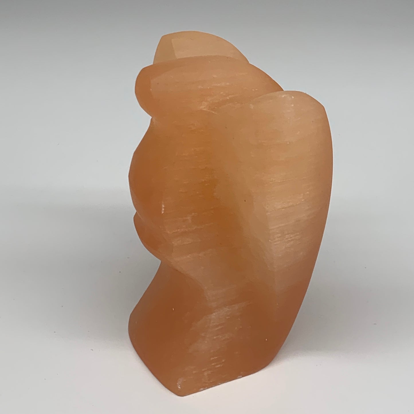 834g, 5"x3.7"x2.4"" Orange Selenite (Satin Spar) Angel Crystal @Morocco,B9361