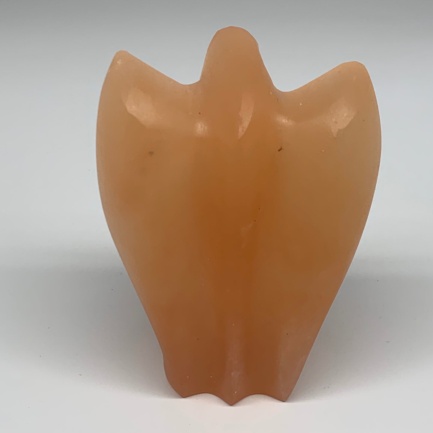 834g, 5"x3.7"x2.4"" Orange Selenite (Satin Spar) Angel Crystal @Morocco,B9361