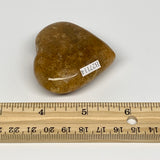 83.7g, 2"x2.2"x0.9", Natural Golden Quartz Heart Small Polished Crystal, B27114