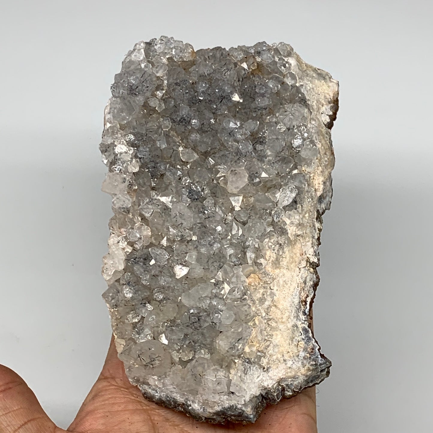 522g, 5.8"x3.3"x1.5", Rare Manganese Cluster With Quartz Mineral Specimen,B11020