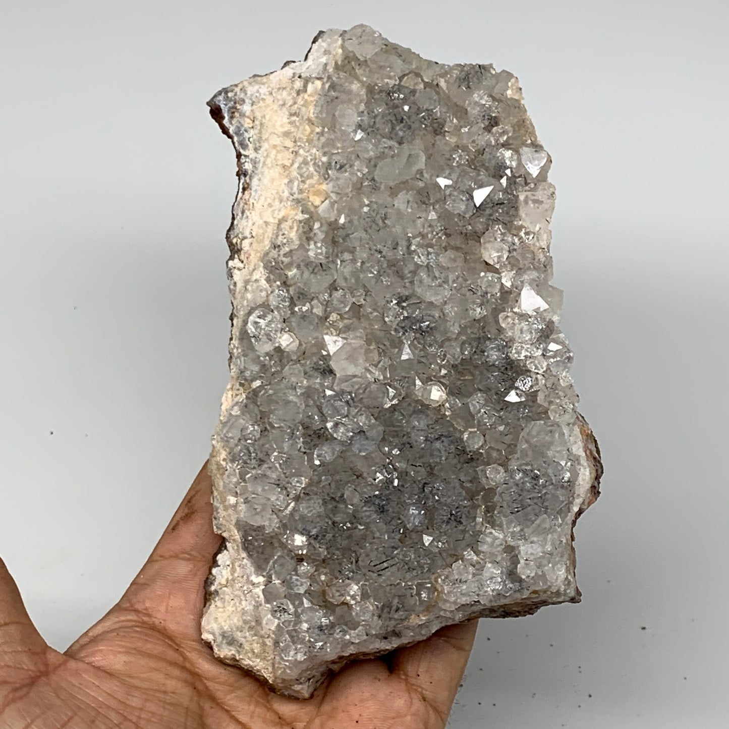 522g, 5.8"x3.3"x1.5", Rare Manganese Cluster With Quartz Mineral Specimen,B11020