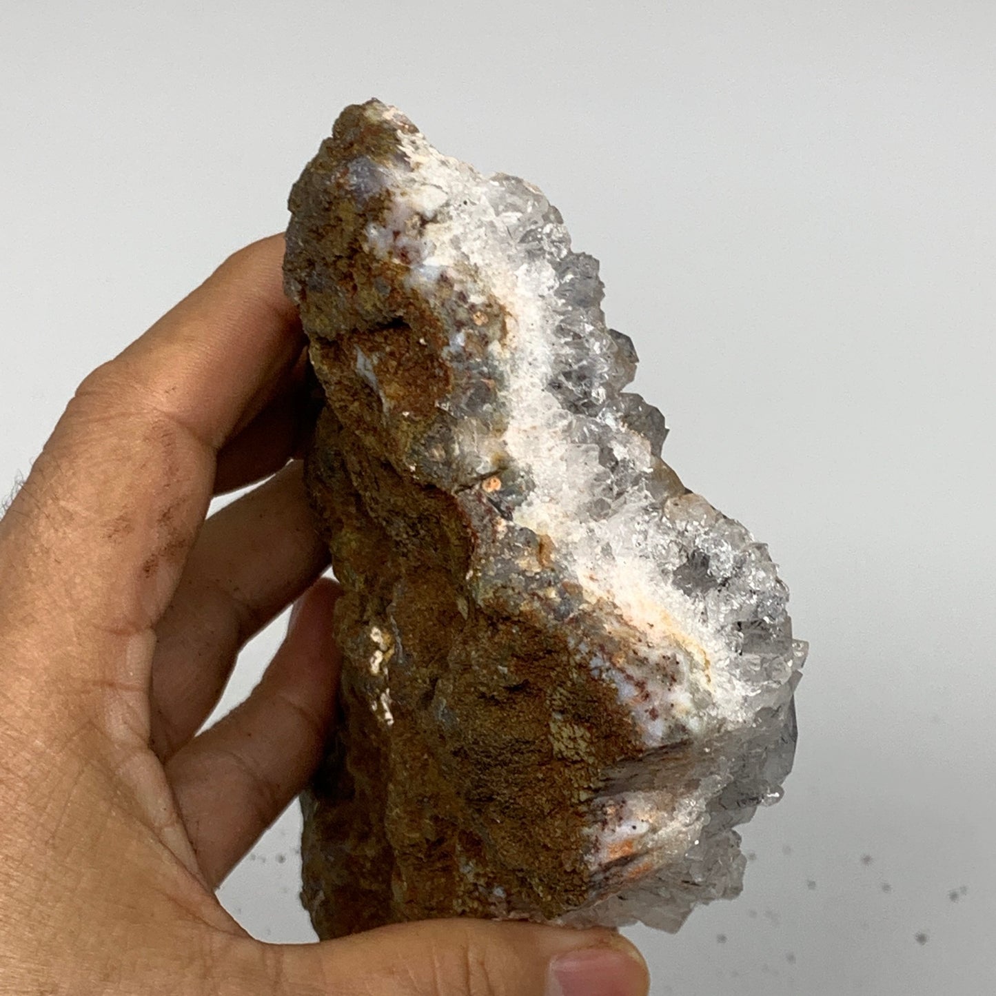 522g, 5.8"x3.3"x1.5", Rare Manganese Cluster With Quartz Mineral Specimen,B11020