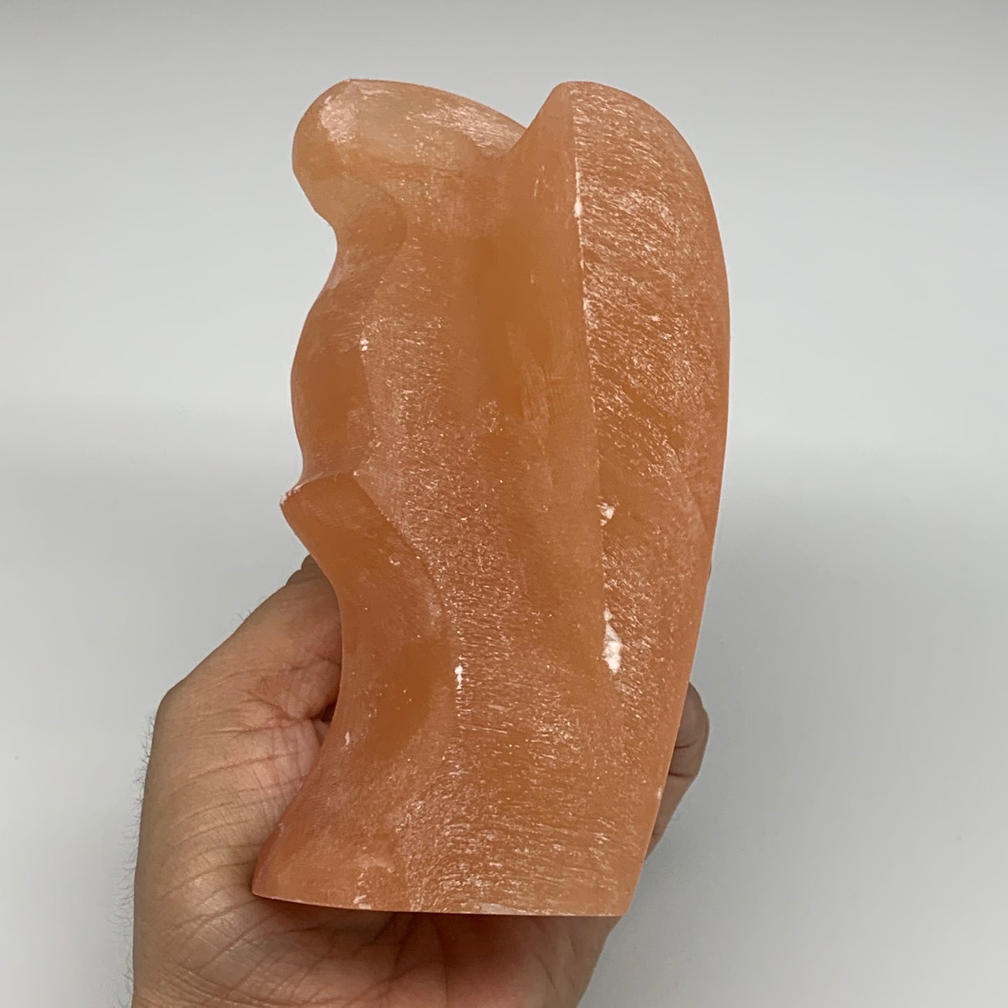 756g, 5.1"x3.4"x2.5"" Orange Selenite (Satin Spar) Angel Crystal @Morocco,B9362