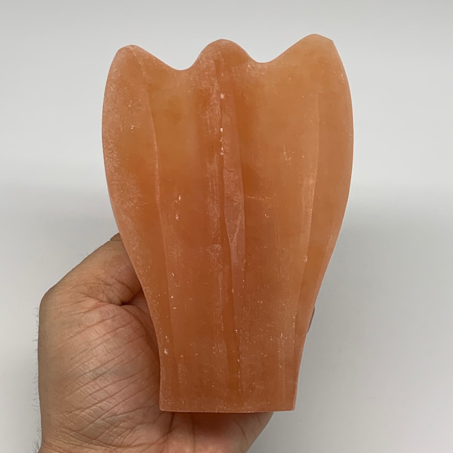 756g, 5.1"x3.4"x2.5"" Orange Selenite (Satin Spar) Angel Crystal @Morocco,B9362