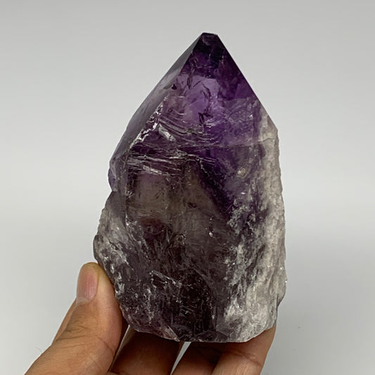 310.4g,3.8"x2.5"x1.8", Amethyst Point Polished Rough lower part Stands, B19067