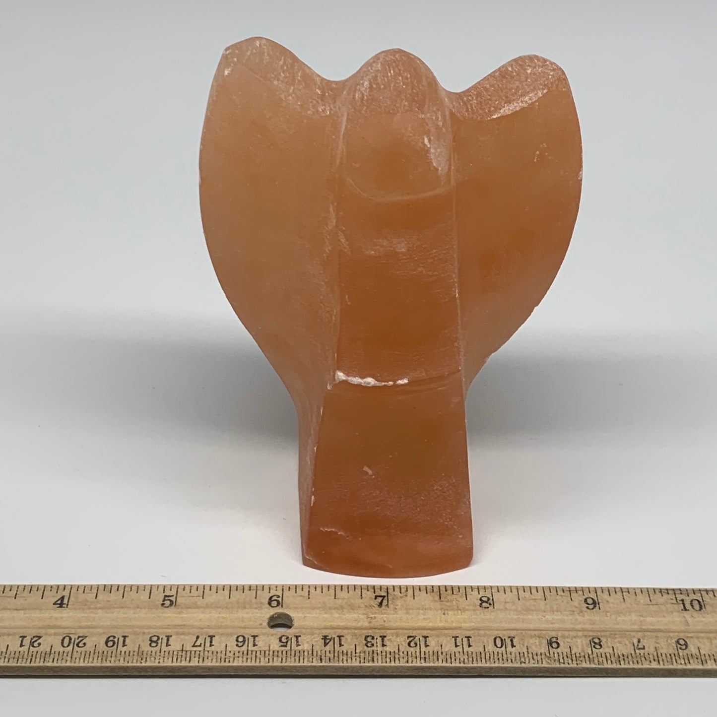 756g, 5.1"x3.4"x2.5"" Orange Selenite (Satin Spar) Angel Crystal @Morocco,B9362