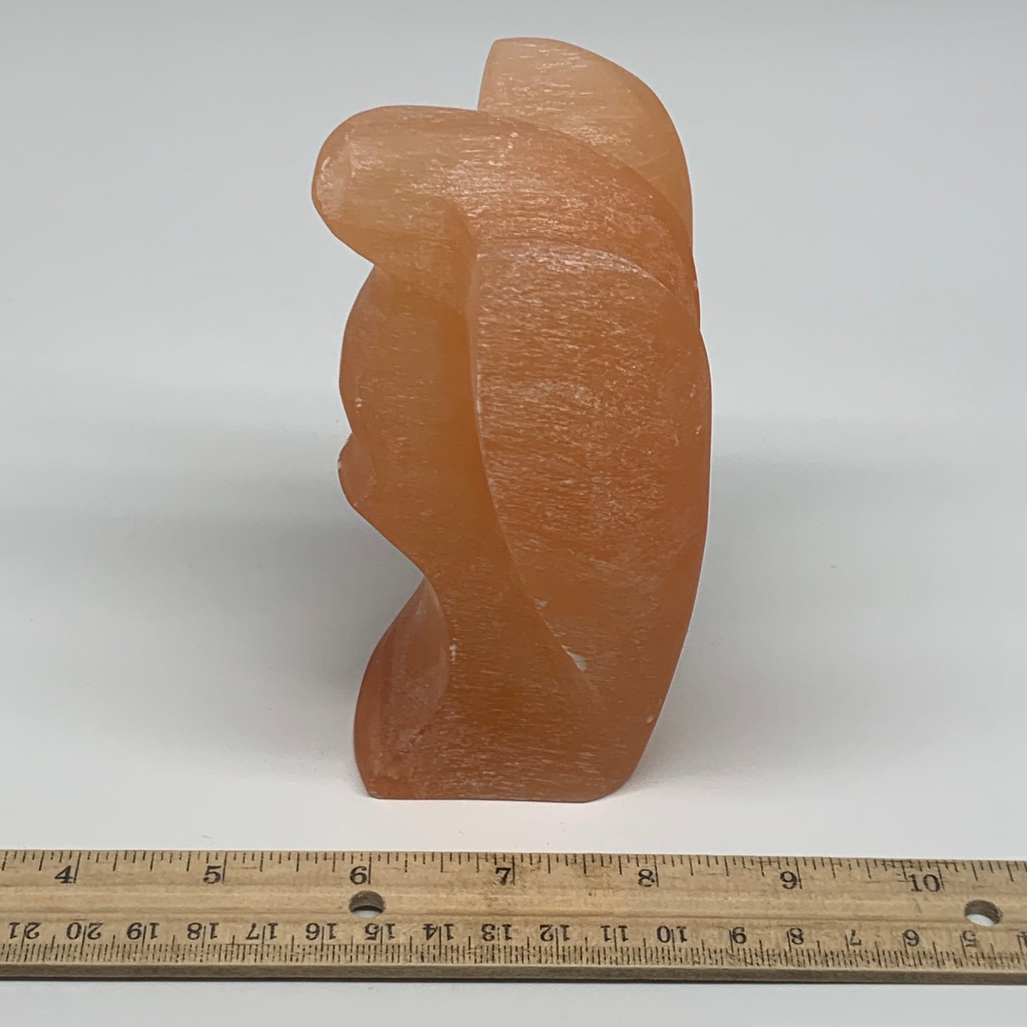 756g, 5.1"x3.4"x2.5"" Orange Selenite (Satin Spar) Angel Crystal @Morocco,B9362