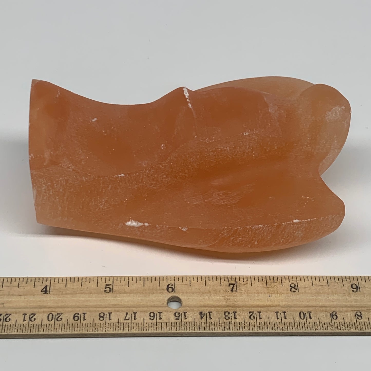 756g, 5.1"x3.4"x2.5"" Orange Selenite (Satin Spar) Angel Crystal @Morocco,B9362