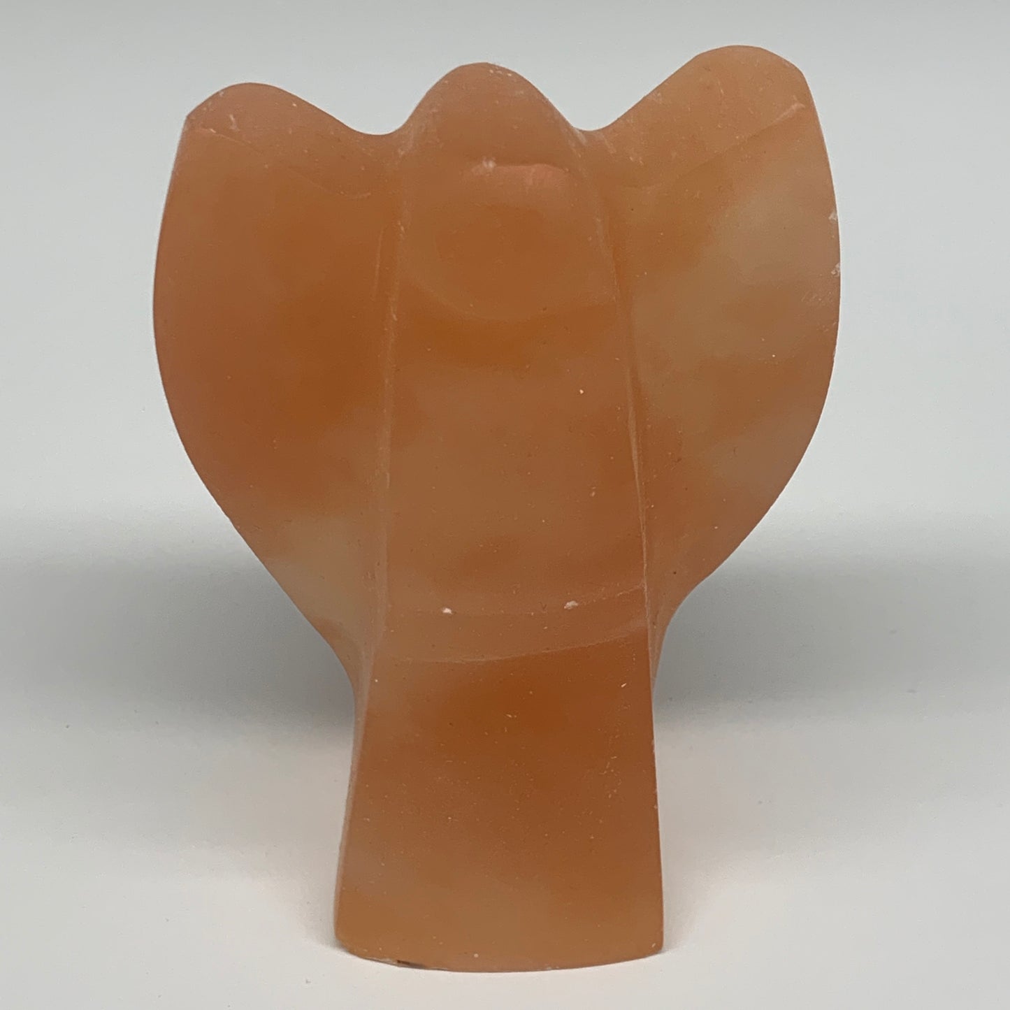 768g, 4.9"x3.4"x2.5"" Orange Selenite (Satin Spar) Angel Crystal @Morocco,B9363