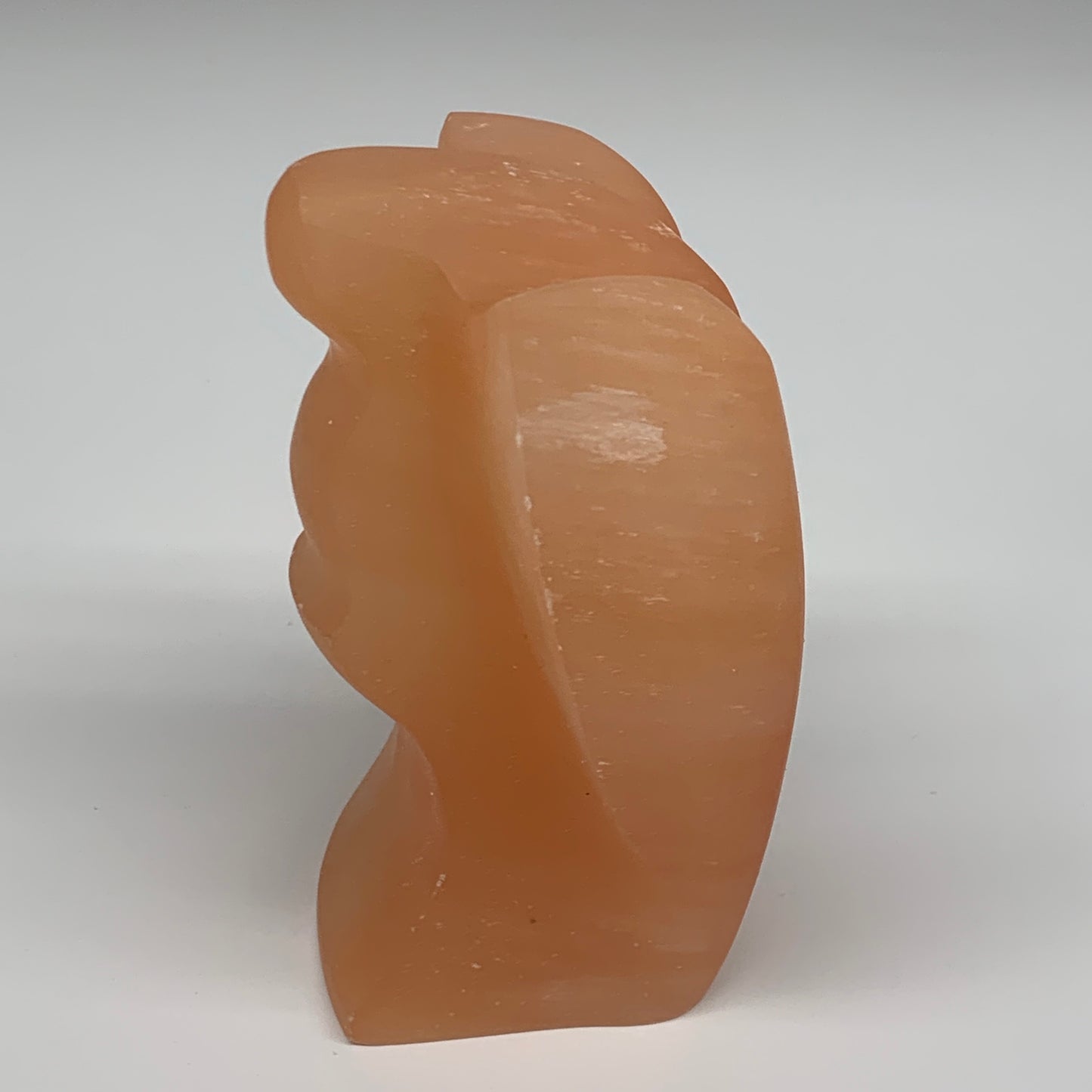 768g, 4.9"x3.4"x2.5"" Orange Selenite (Satin Spar) Angel Crystal @Morocco,B9363