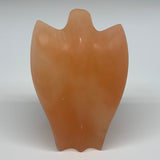 768g, 4.9"x3.4"x2.5"" Orange Selenite (Satin Spar) Angel Crystal @Morocco,B9363