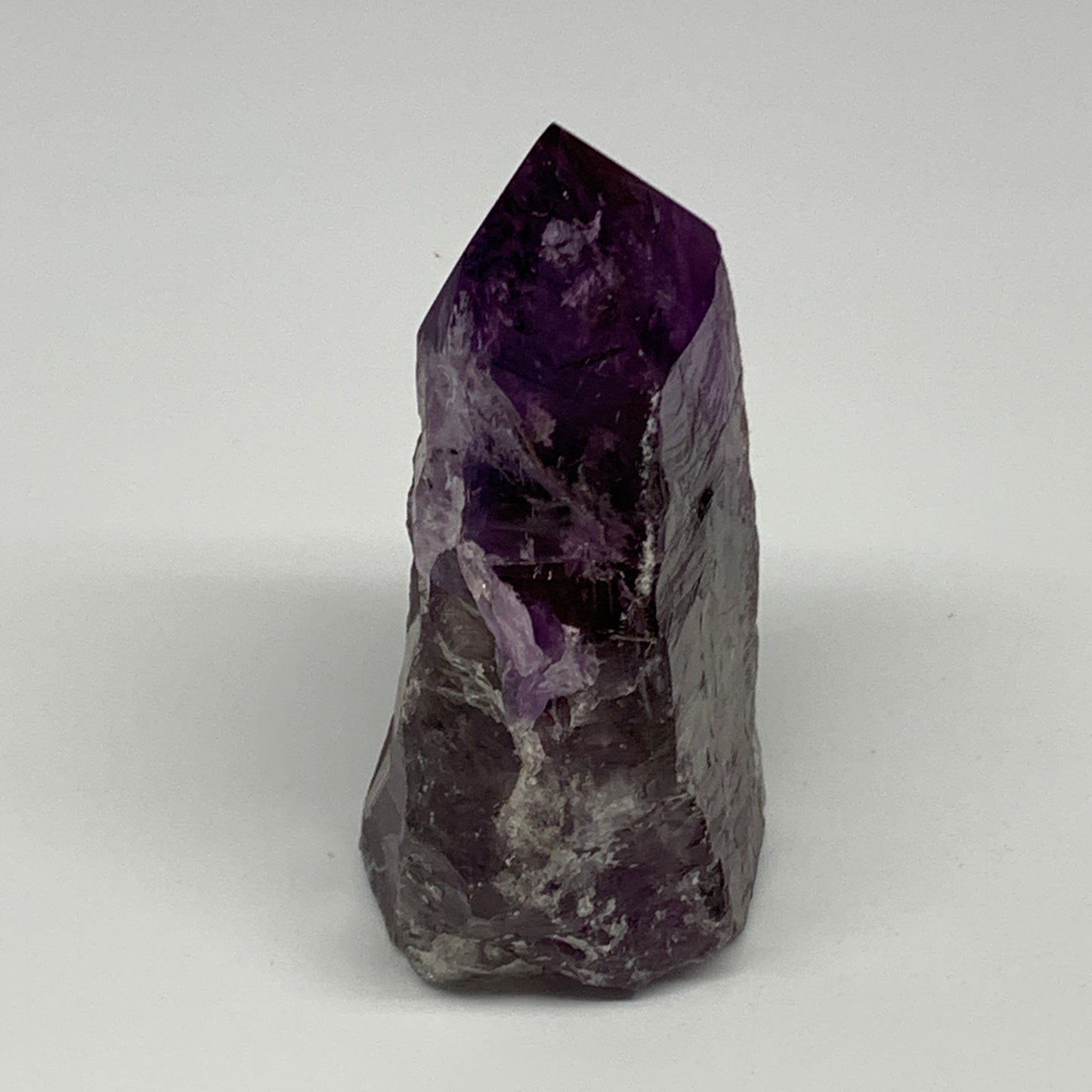 310.4g,3.8"x2.5"x1.8", Amethyst Point Polished Rough lower part Stands, B19067