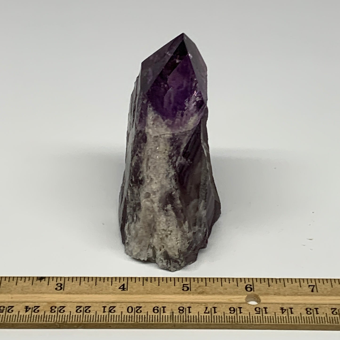 310.4g,3.8"x2.5"x1.8", Amethyst Point Polished Rough lower part Stands, B19067