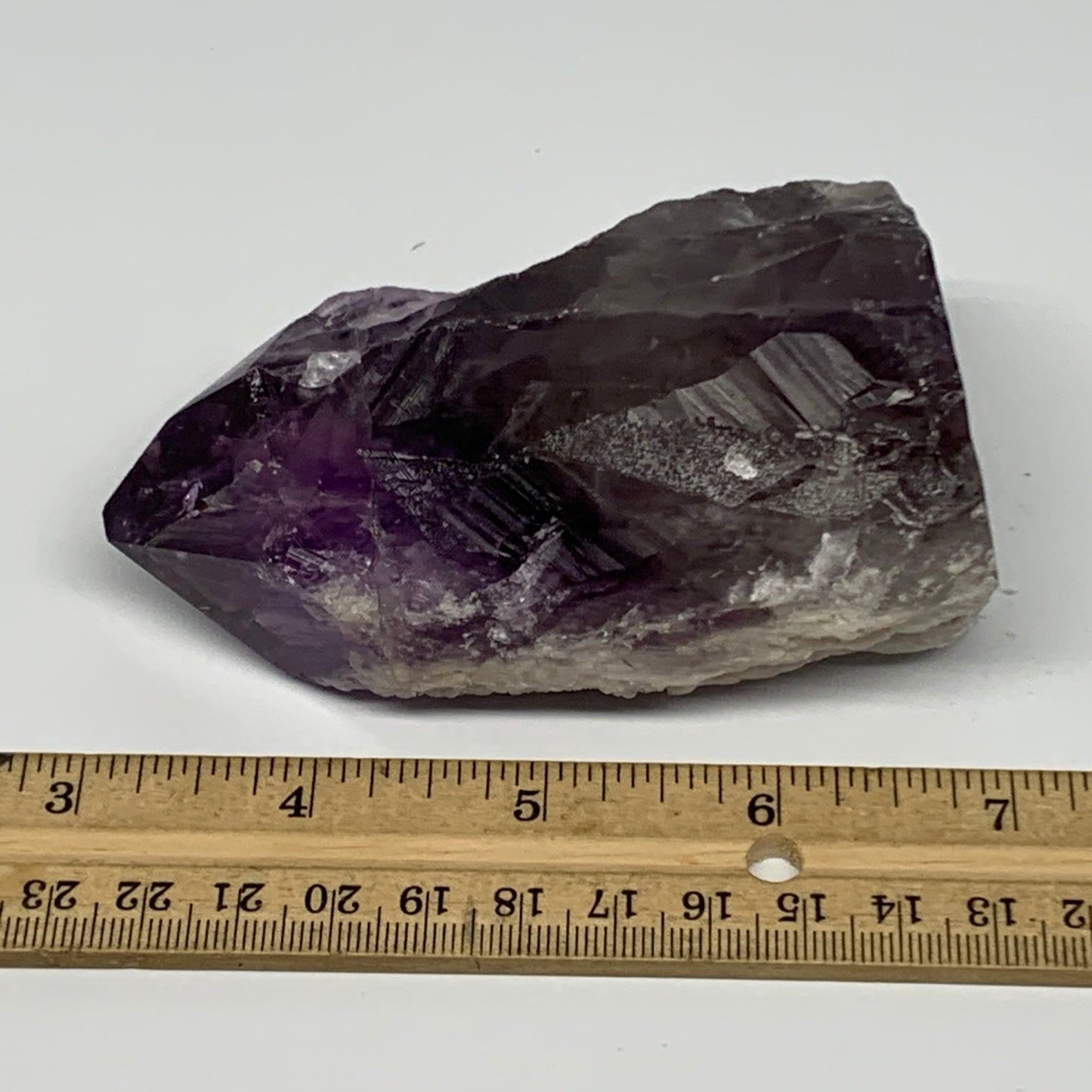 310.4g,3.8"x2.5"x1.8", Amethyst Point Polished Rough lower part Stands, B19067