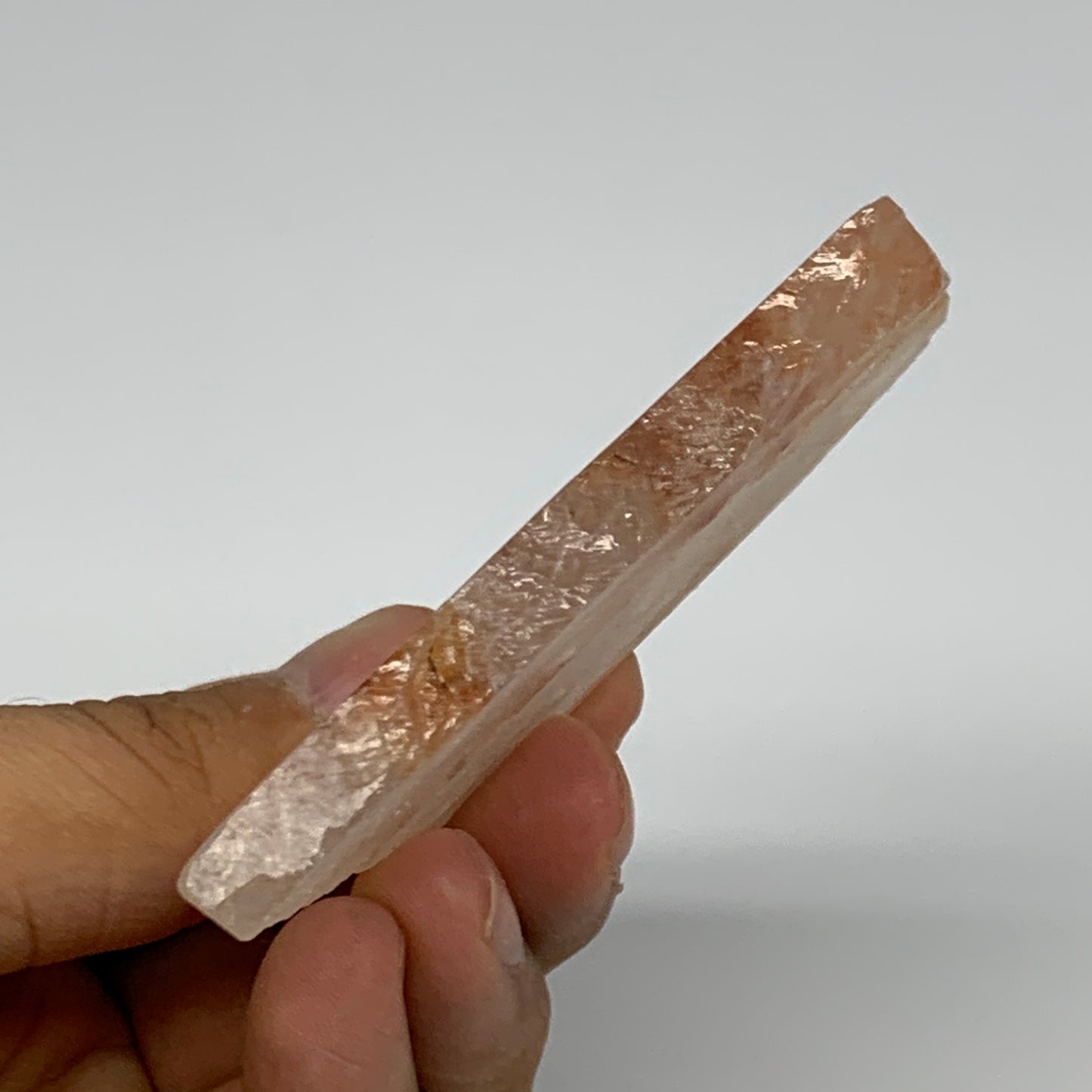 53.3g, 2.4"x2"x0.3", One face polished Fire Quartz, One face semi polished, B159