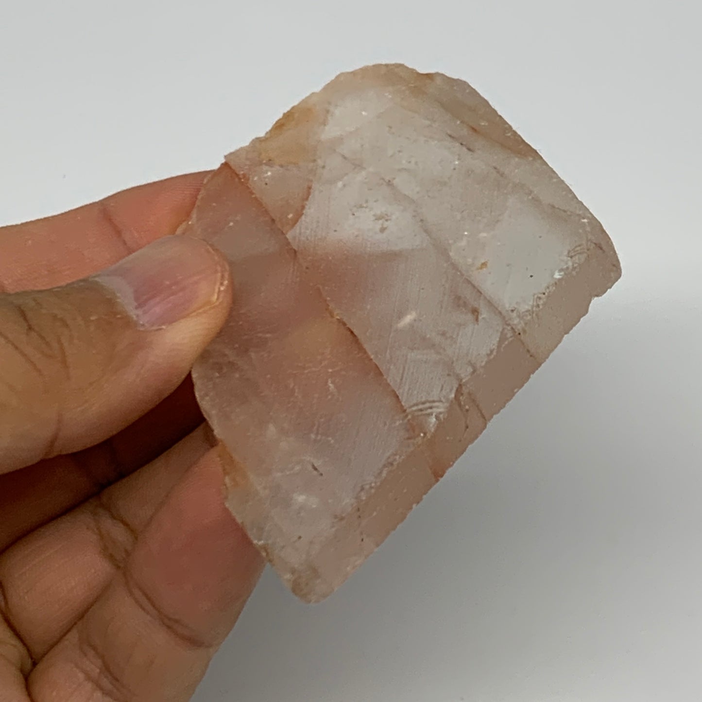 53.3g, 2.4"x2"x0.3", One face polished Fire Quartz, One face semi polished, B159