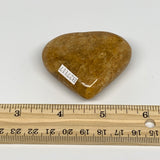 84.6g, 1.9"x2.2"x0.9", Natural Golden Quartz Heart Small Polished Crystal, B2711