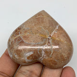 61g, 2" x 2.1"x 0.7", Natural Untreated Red Shell Fossils Half Heart @Morocco,F1