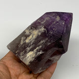 360.5g,3.8"x2.6"x1.7", Amethyst Point Polished Rough lower part Stands, B19068