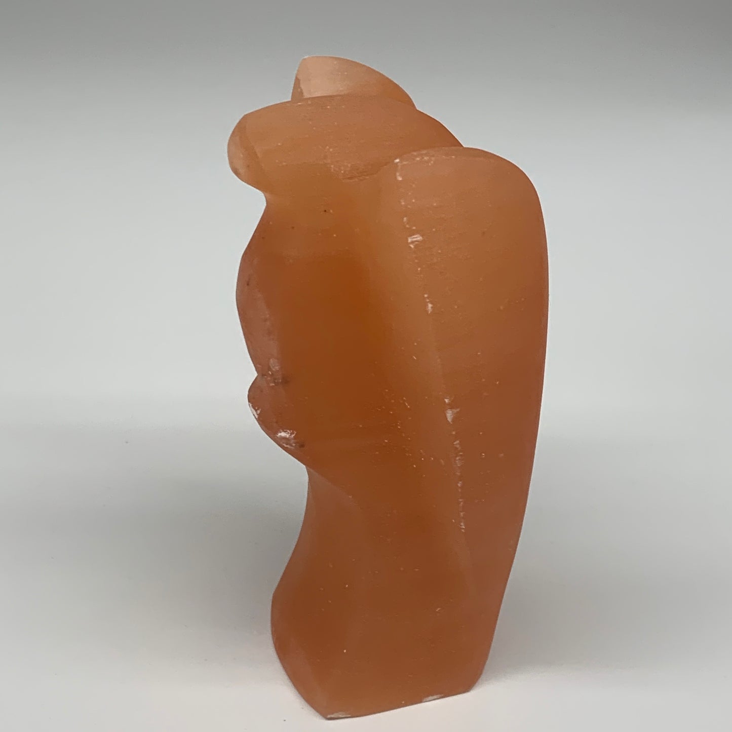 606g, 5.1"x3.5"x1.9"" Orange Selenite (Satin Spar) Angel Crystal @Morocco,B9364