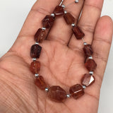 80cts, 13pcs, 9mm-13mm Natural Hessonite Garnet Facet Beads @Afghanistan,BE04
