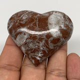 48.2g, 1.8" x 2.1"x 0.6", Natural Untreated Red Shell Fossils Half Heart @Morocc