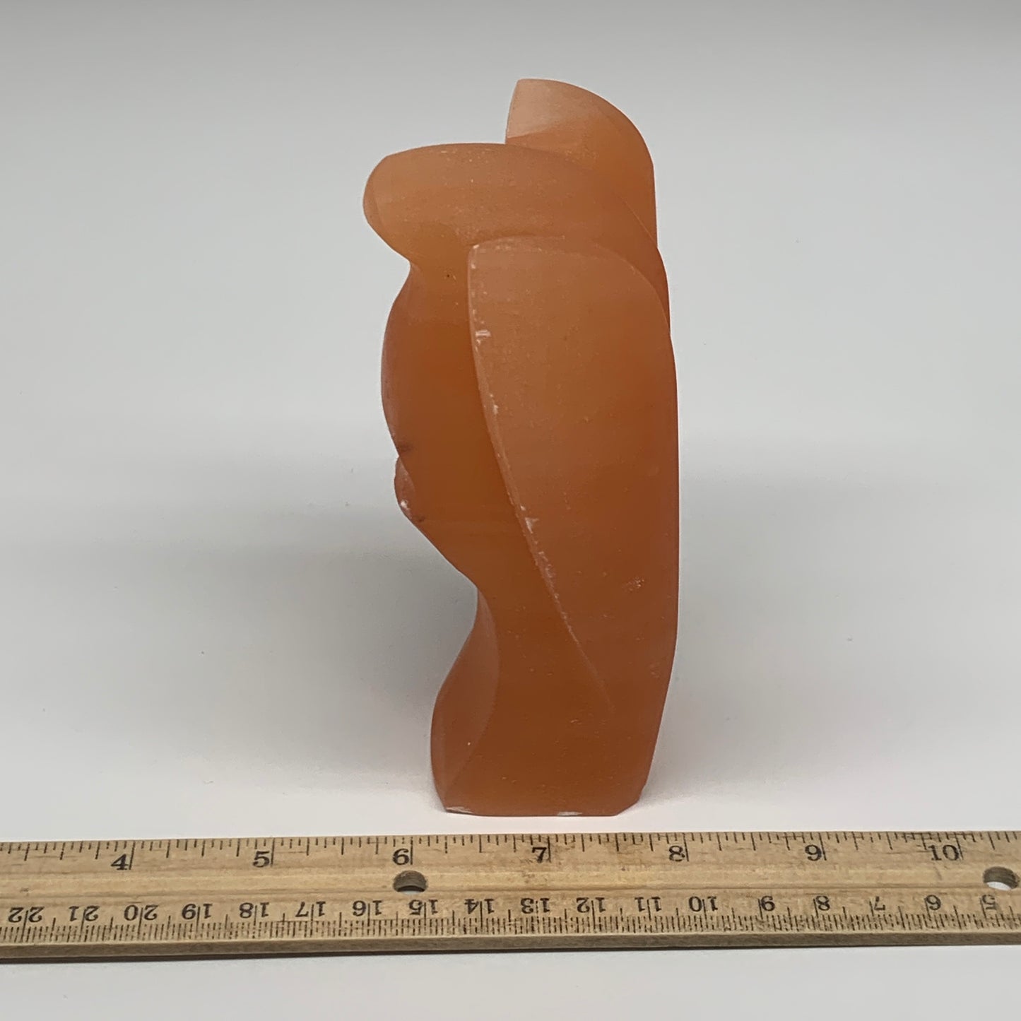 606g, 5.1"x3.5"x1.9"" Orange Selenite (Satin Spar) Angel Crystal @Morocco,B9364