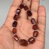 80cts, 13pcs, 9mm-13mm Natural Hessonite Garnet Facet Beads @Afghanistan,BE04