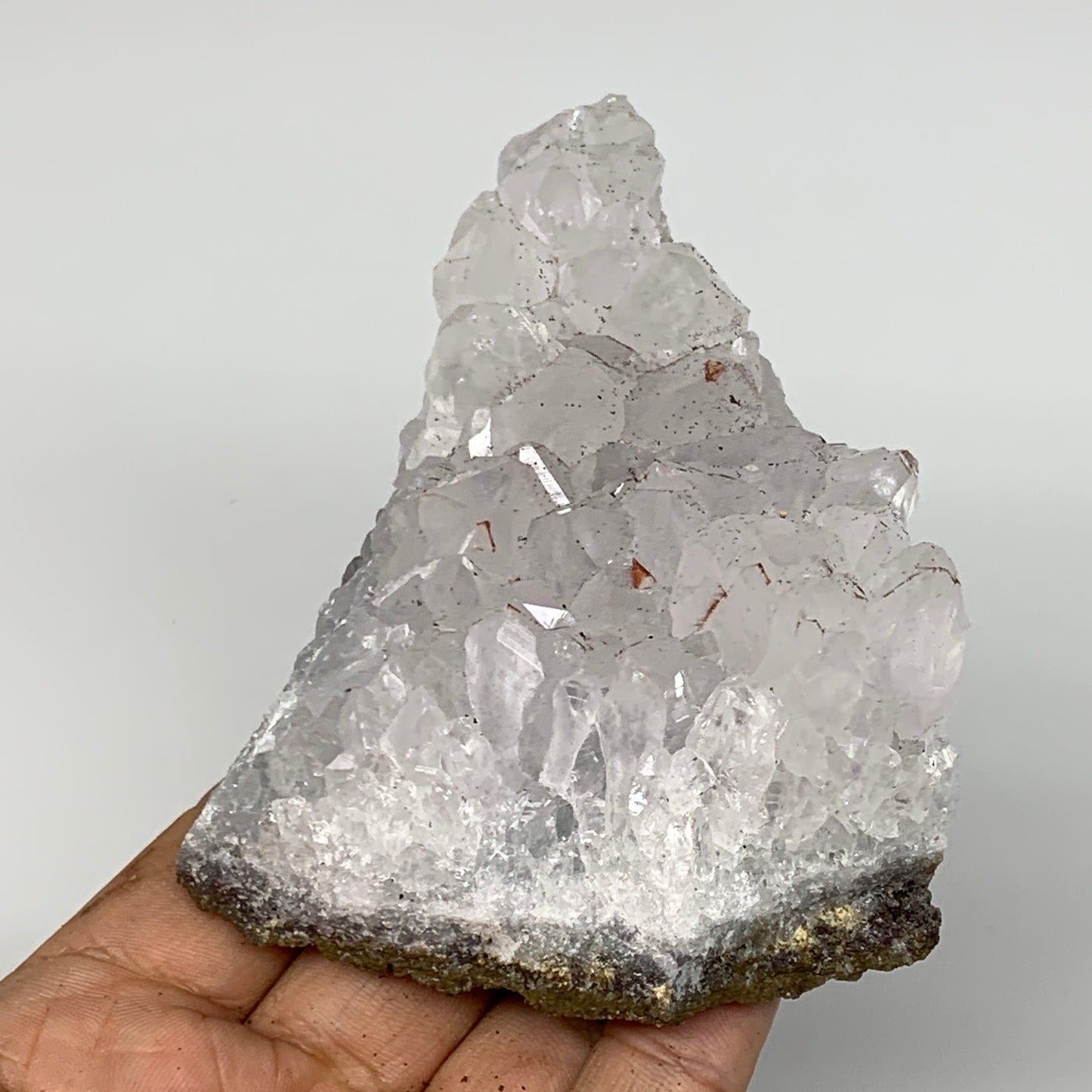 318.4g, 4.2"x3.1"x1.8", Rare Manganese Cluster With Quartz Mineral Specimen,B110